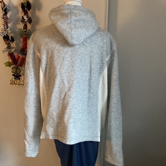 Pacer Women’s Zip Up Mixed Material Colorblock Velour and Sweatshirt Jacket - Picture 4 of 7